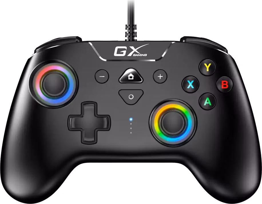 Genius GX Gaming GX-23UV, Gamepad, drátový, duální vibrace, pro PC, Switch, Switch Lite, PS4, PS3, Android, USB, černý