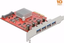 Delock PCI Express x4 Karta na 4 x externí SuperSpeed USB 10 Gbps (USB 3.2 Gen 2) USB Typ-A samice