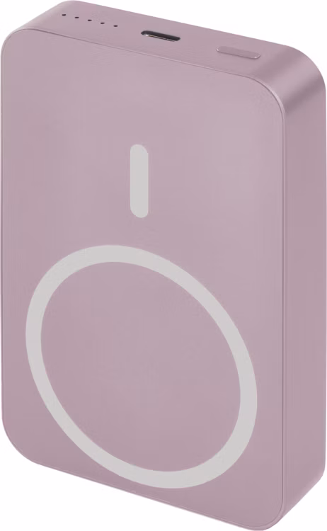 EMOS POWERBANKA WI1046, bezdrôtové nabíjanie 20W, 10.000mAh, LOSOSOVÁ, 1xUSB-C