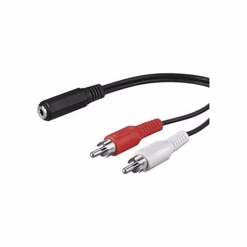 PREMIUMCORD Audio kábel 3,5 mm Jack - 2x Cinch 1,5 m (F/M, stereo)