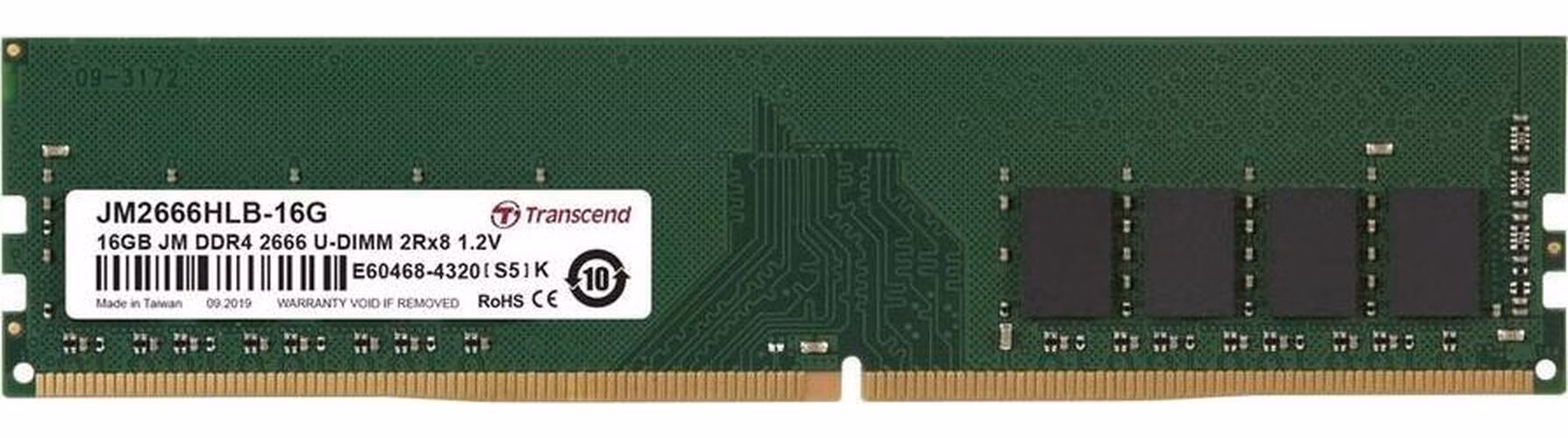 Transcend paměť 16GB DDR4 2666 U-DIMM (JetRam) 1Rx8 CL19
