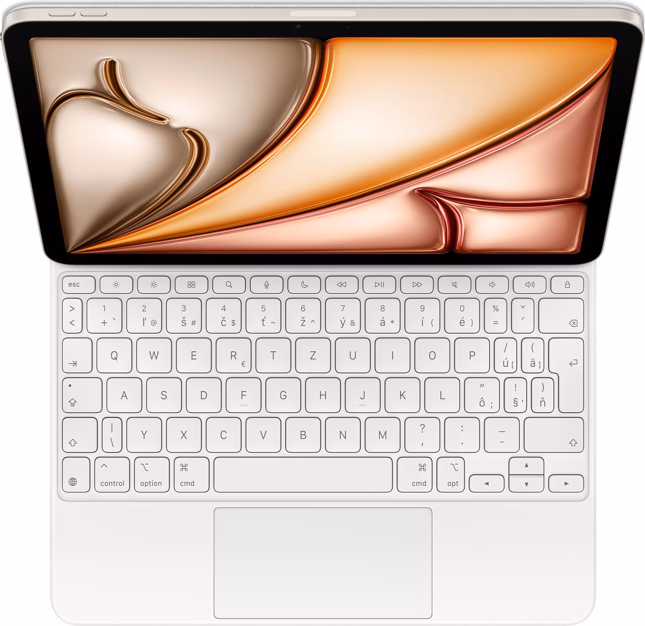 Apple Magic Keyboard pre iPad Air 11" (M3, M2, a M4,  4. a 5. generácie) - Slovenská - Biela
