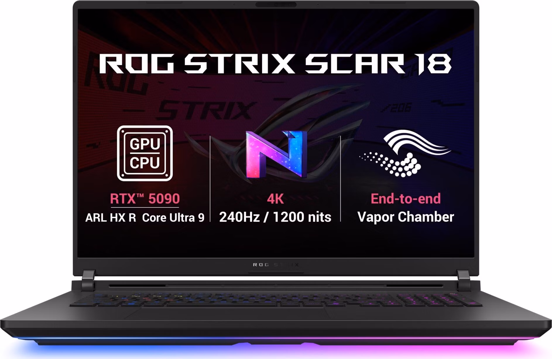 ASUS ROG Strix SCAR 18/G835LXG-TQ468WZ + ADAPTER/U9-290HXP/18"/4K/64GB/1TB/RTX 5090/W11H/Black/2R