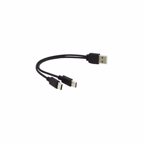 PremiumCord USB kabel A/Male to USB-C male (nabíjení) + USB-C male (nabíjení) 30cm