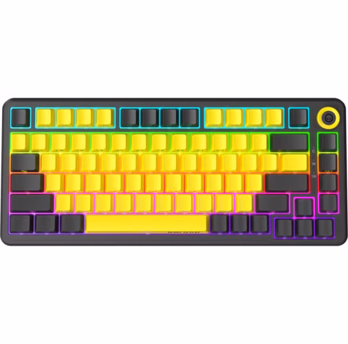 Lorgar KBA4175YL, mechanická herná klávesnica, 82 klávesov, Toxic Purple Switch, Hot-Swap, RGB, USB-C