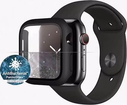 PanzerGlass ochranné sko Full Body AB pre Apple Watch 4/5/6/SE 44mm - Black Frame