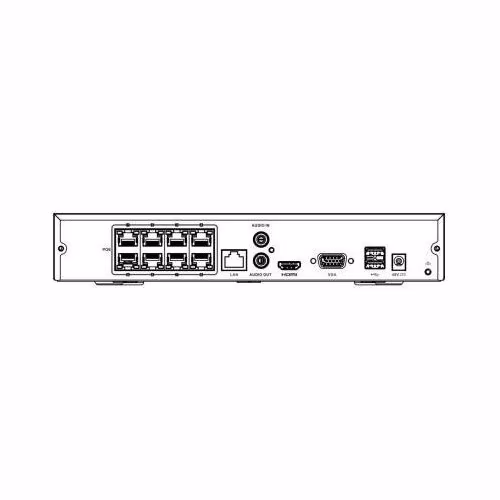 HiLook powered by Hikvision NVR-108MH-C/8P(E)/ pro 8 kamer/ 8x PoE/ rozlišení 8Mpix/ HDMI/ VGA/ 2x USB/ LAN/ 1x SATA/ Ko