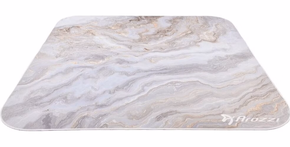 AROZZI Zona Quattro White Marble/ ochranná podložka na podlahu/ 116 x 116 cm/ design bílý mramor