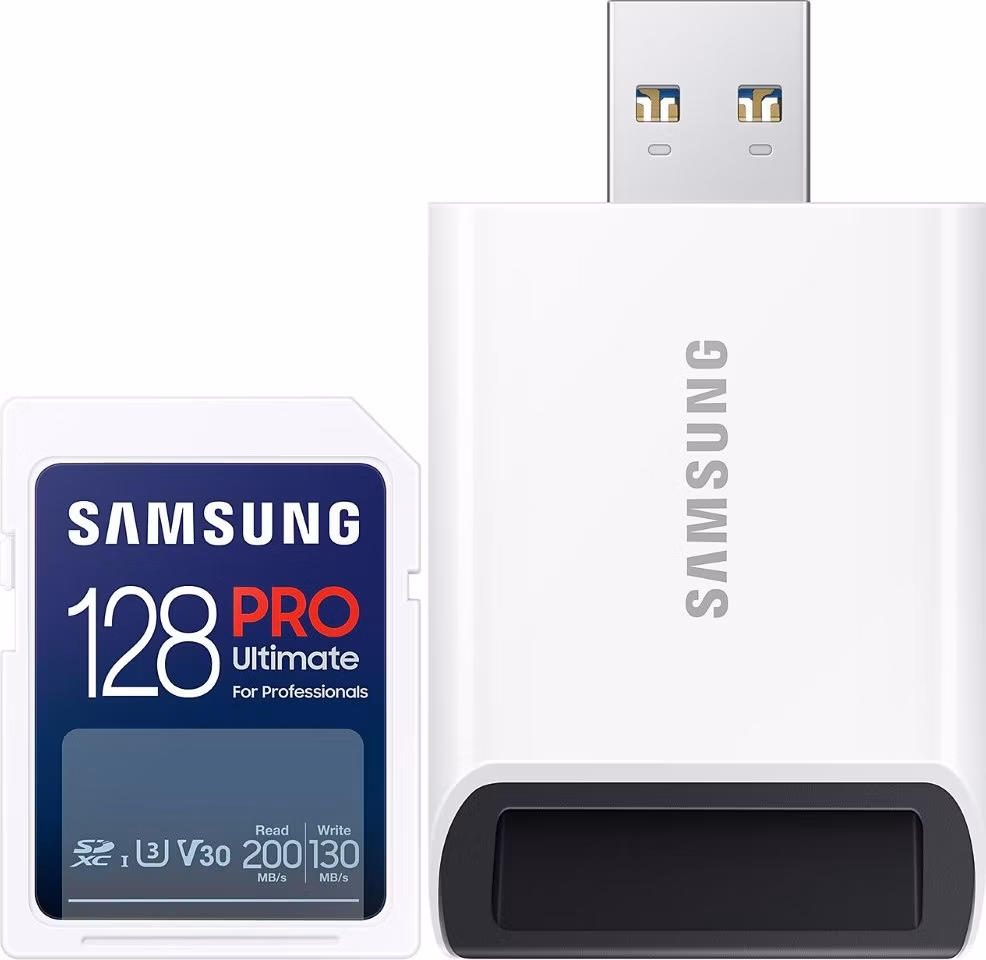 SAMSUNG PRO Ultimate SDXC 128GB + USB Adaptér / CL10 USH-I U3 / V30