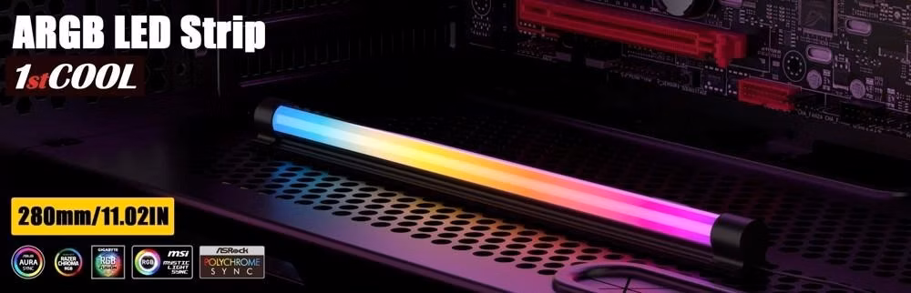 1stCOOL AURA EVO ARGB LED trubica 28cm 3pin ARGB/SATA konektor