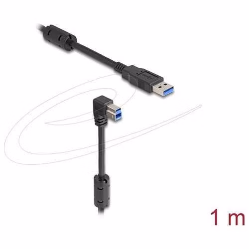 Delock USB 5 Gbps kabel Typ-A samec na Typ-B samec 90° pravoúhlý dolů 1 m