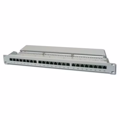 Digitus Patch Panel, CAT5E, stíněný, 24x 8P8C LSA, 1U, šedý
