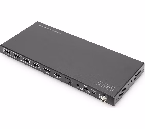 DIGITUS 4x2 HDMI Matrix Switch, 4K/60Hz Scaler, EDID, ARC, HDCP 2.2, 18 Gbps