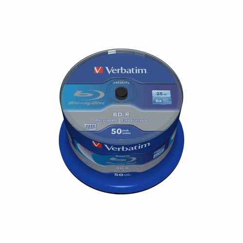 VERBATIM BD-R SL (6x, 25GB), NON-ID, 50 cake