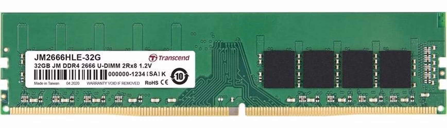 Transcend paměť 32GB DDR4 2666 U-DIMM (JetRam) 2Rx8 CL19