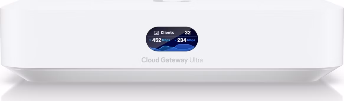 Ubiquiti UniFi Cloud Gateway Ultra - Router, UniFi Network OS, IDS/IPS, 1x 2.5GbE, 4x GbE