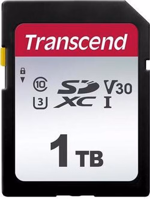 Transcend 1TB SDXC 300S (Class 10) UHS-I U3 V30 paměťová karta, 100 MB/s R, 85 MB/s W