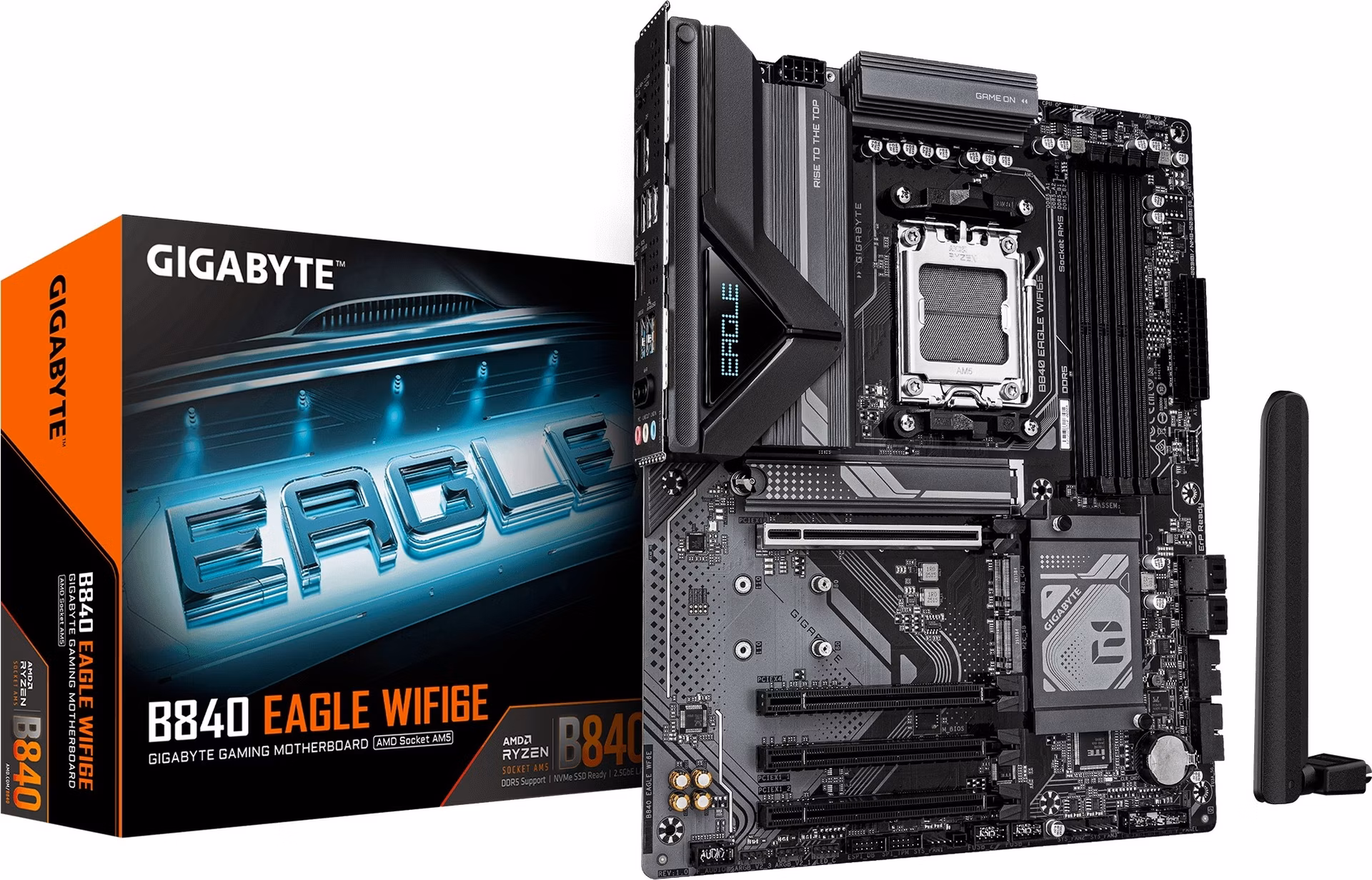 GIGABYTE MB Sc AM5 B840 EAGLE WF6E, AMD B840, 4xDDR5, Wifi, DP, HDMI, ATX