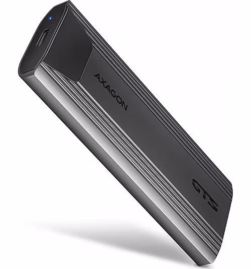 AXAGON box THIN pro M.2 NVMe SSD / EEM2-GTS2 / USB-C / USB 3.2 Gen2 / až 10 Gbit/s / kabel 50cm