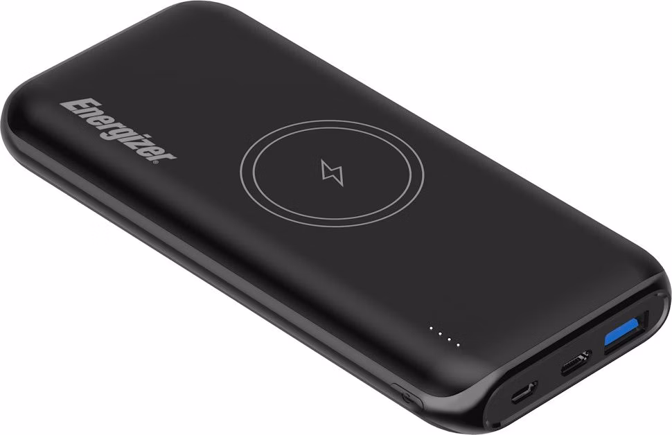 Energizer powerbanka QE10009PQ 10000mAh, Power Delivery, bezdrátové nabíjení, černá
