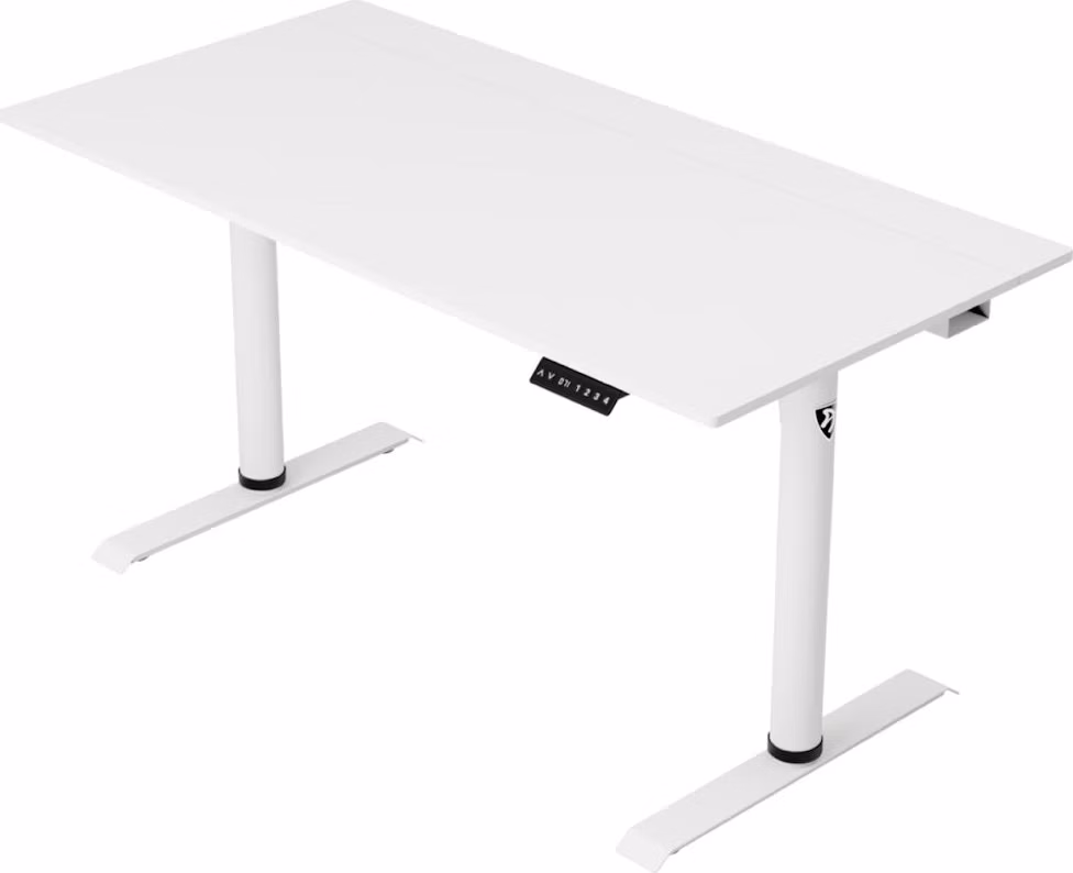 AROZZI herní stůl ARENA NORDICO White/ motorizovaný/ barva deska bílá, nohy bílé/ šíře 140cm/ výška 71-115 cm