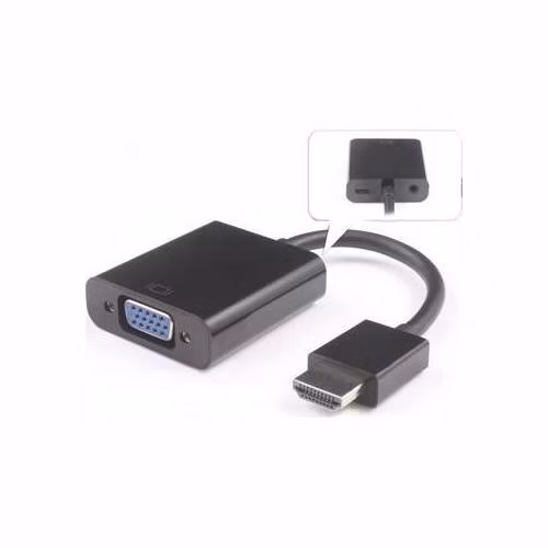 PremiumCord Převodník HDMI na VGA se zvukem 3,5mm stereo jack - černý