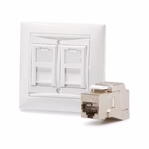 KELine zásuvkový modul Cat 6A pre Legrand® Valena TM, osadený s 2xKEJ-C6A-S-10G