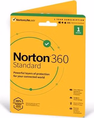 NORTON 360 STANDARD 10GB + VPN 1 uživatel pro 1 zařízení na 1rok