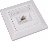Zásuvka Solarix CAT5E UTP 1 x RJ45 pod omietku biela