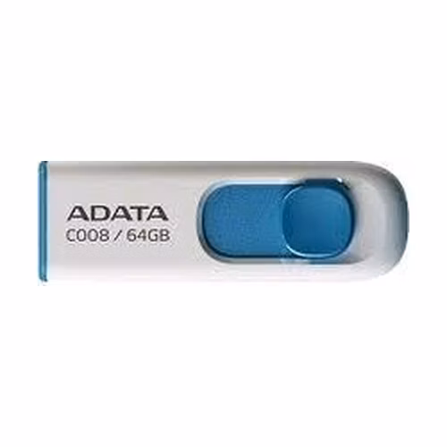 ADATA Flash Disk 64GB C008, USB 2.0 Klasická, biela