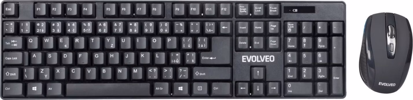 EVOLVEO WK-142, set bezdr. klávesnice a myši , 2,4GHz, USB