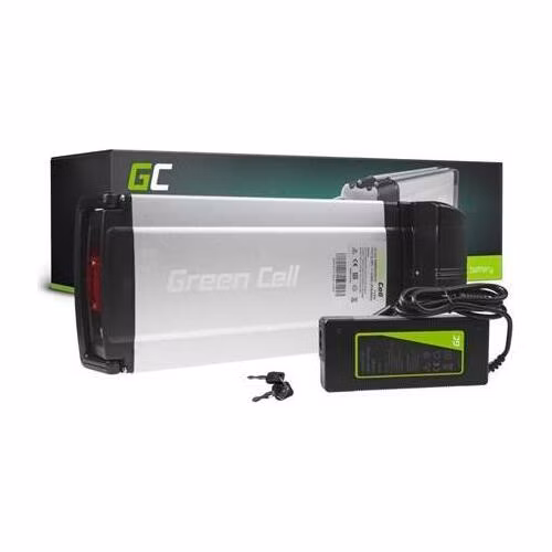 Green Cell Baterie pro elektrokolo 36V 8Ah 288Wh na Zadní nosič Ebike 4 Pin pro Giant, Culter, Ducati s nabíječkou