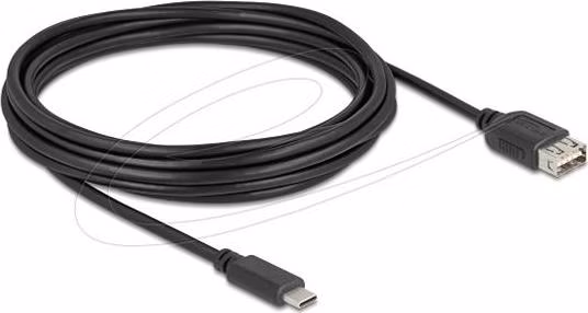 Delock USB 2.0 kabel USB Type-C samec na EASY USB Type-A samice 5 m, černý
