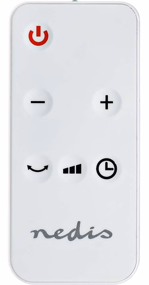 NEDIS Wi-Fi chytrý horkovzdušný ventilátor/ 2000 W/ 2 nastavení teploty/ rotace/ displej/ 10 - 49 °C/ bílý