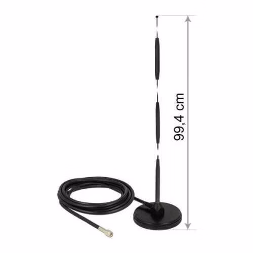 Delock GSM Anténa SMA samec 7 dBi všesměrová pevná s magnetickou základnou a připojovací kabel (RG-58, 3 m) venkovní