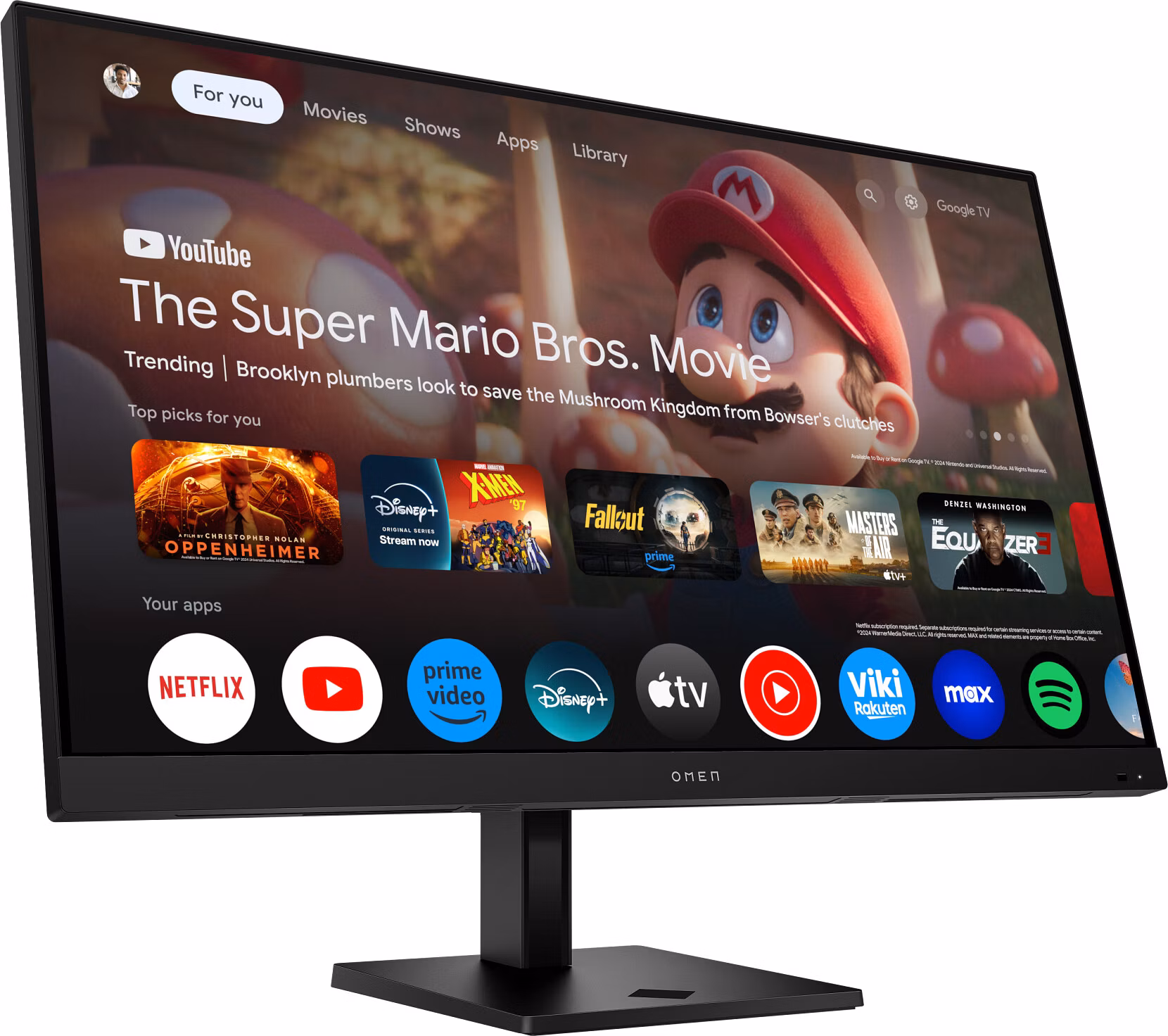 BAZAR - LCD HP OMEN 32x; 80 cm, 31,5", 4k IPS; 144Hz; 400 nits;Google TV, HDMI 2.0,DP 1.4;USB-C - Rozbaleno (Komplet)