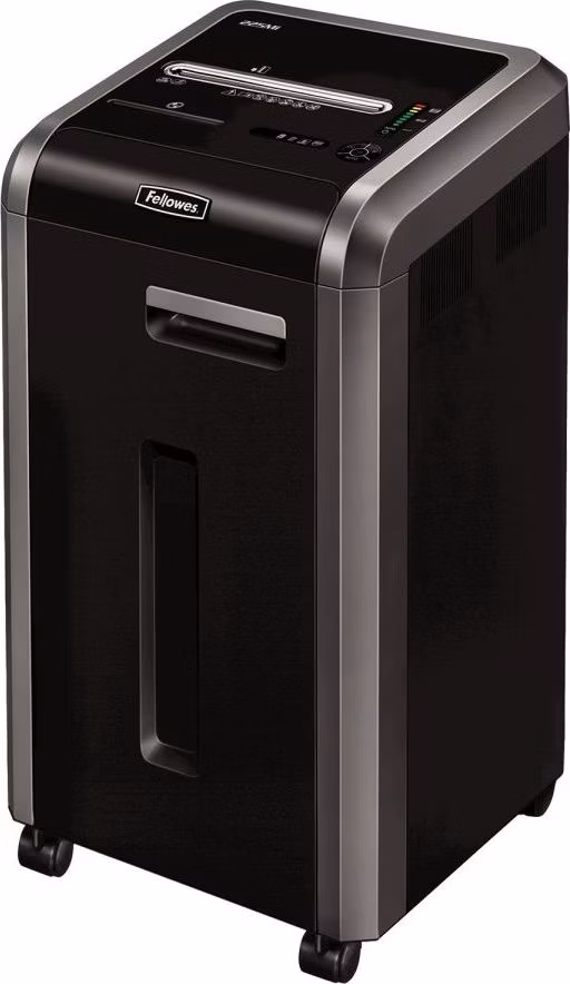 FELLOWES skartovač 225 Mi/ křížový mikrořez 2x12 mm/ objem koše 60 l/ stupeň utajení P-5 (tajné)/ černý