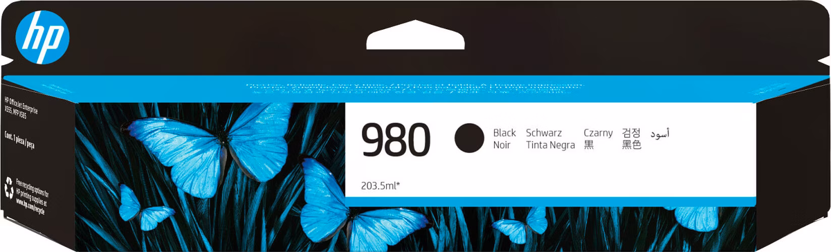 HP 980 BlackInk Cart, D8J10A (10,000 pages)