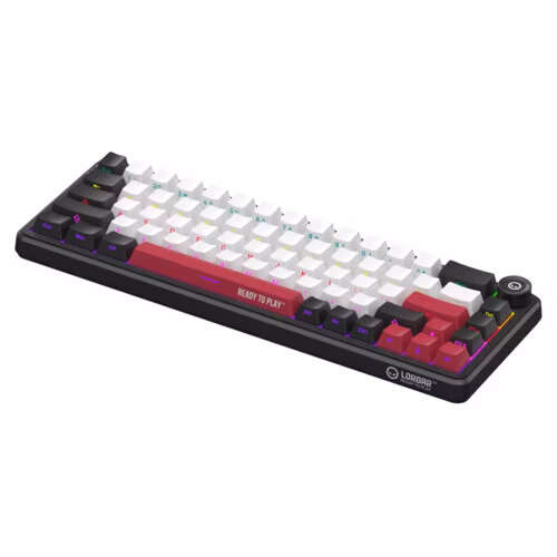 Lorgar KBA41MBK, mechanická herná klávesnica, 66 klávesov, Toxic Purple Switch, Hot-Swap, RGB, USB-C