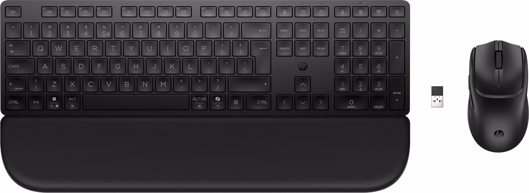 HP Multi-Device Dual-Mode Mouse and Keyboard Combo with Palm Rest 580C