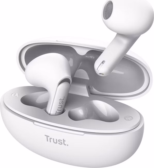 TRUST sluchátka Yavi, Bluetooth, špunty, bilá
