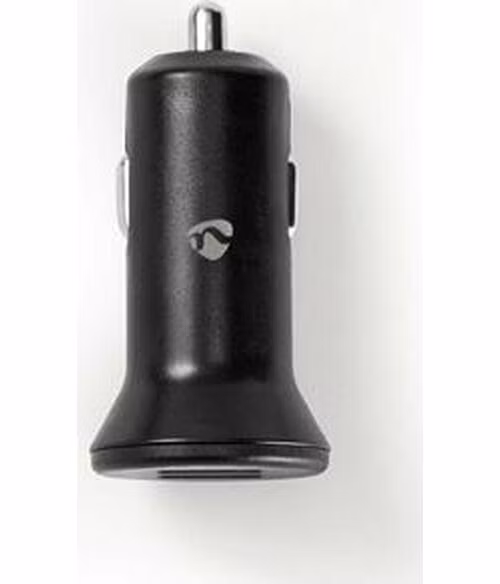 Nedis CCHAU480ABK - Nabíječka do Auta 12/24V | 4.8 A | 2 výstupy | USB-A | Černá barva