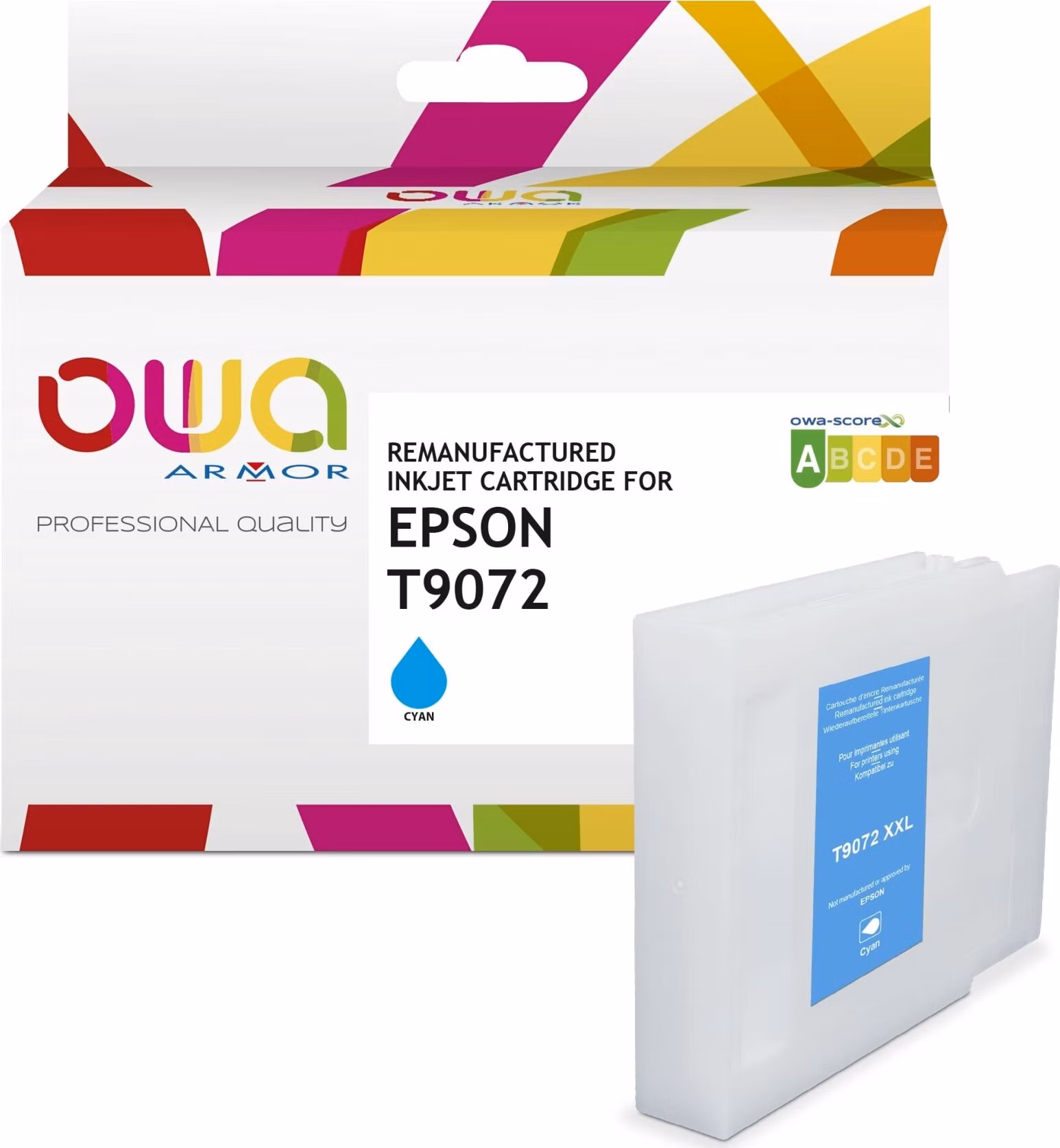 OWA ARMOR ink kompatibilný s Epson T9072, modrá/cyan, 77ml