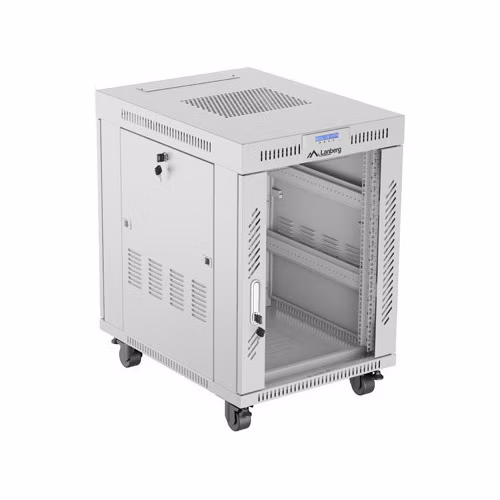 19" VOĽNE STOJÚCA RACKOVÁ SKRIŇA 15U 600X800 ŠEDÉ SKLENENÉ DVERE LCD LANBERG (FLAT PACK) V2