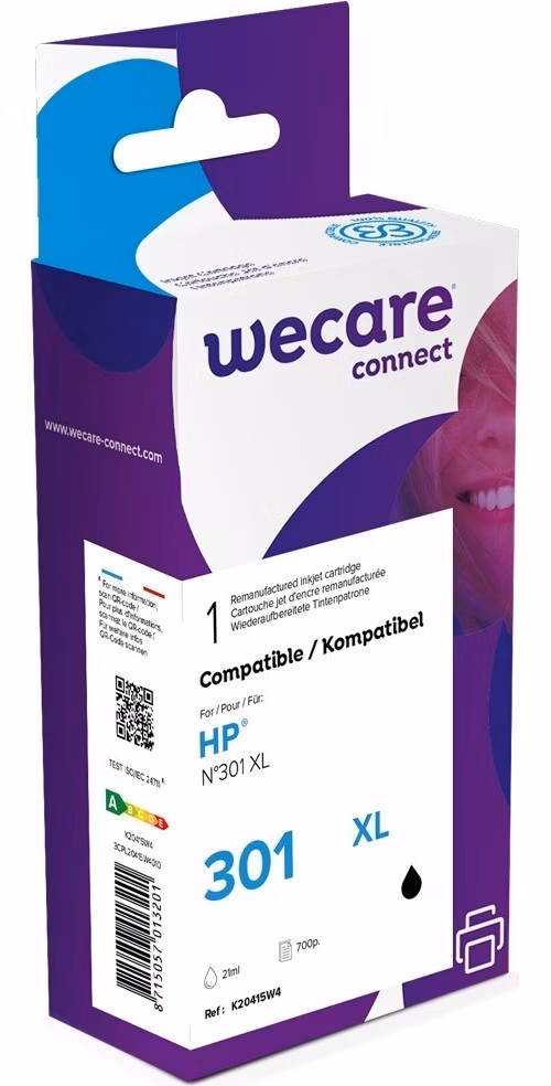 WECARE ARMOR ink kompatibilný s HP DJ 1510, CH563EE, 21ml, čierna/black