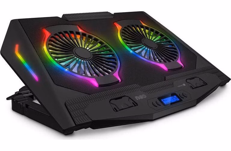 CONNECT IT NEO RGB podsvícení chladicí podložka pod notebook, ČERNÁ