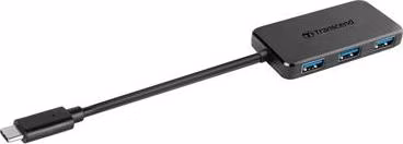Transcend HUB2C, USB-C/4-Port USB 3.1 Gen 1, černý