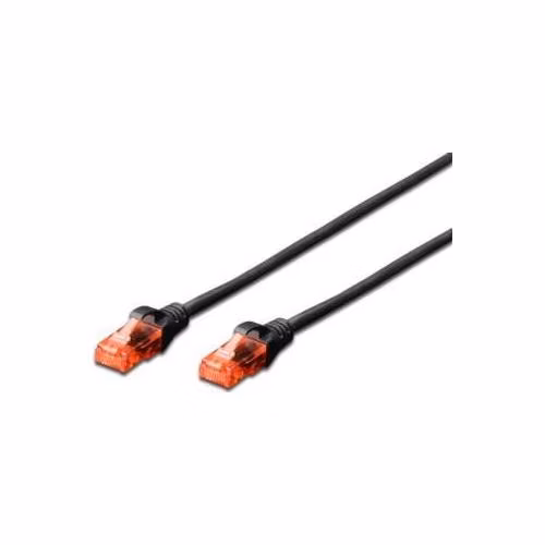 Digitus Patch Cable, CAT 6 UTP, AWG 26, měď, černý 1m