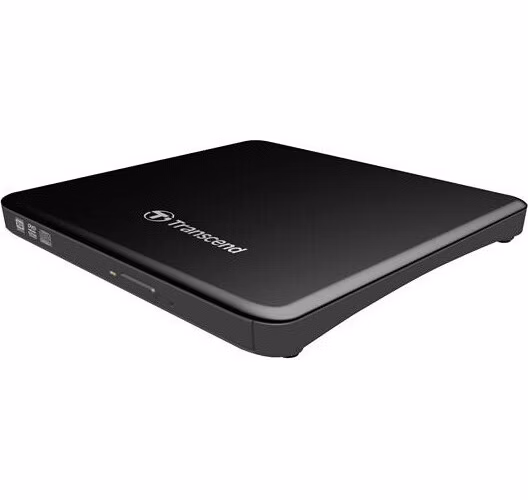 Externá DVD napaľovačka TRANSCEND slim, USB 2.0, čierna (+CyberLink Media Suite 10)