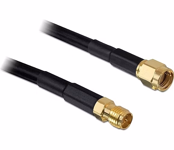 Delock Antenna Cable RP-SMA Plug > RP-SMA Jack CFD200 15 m low loss